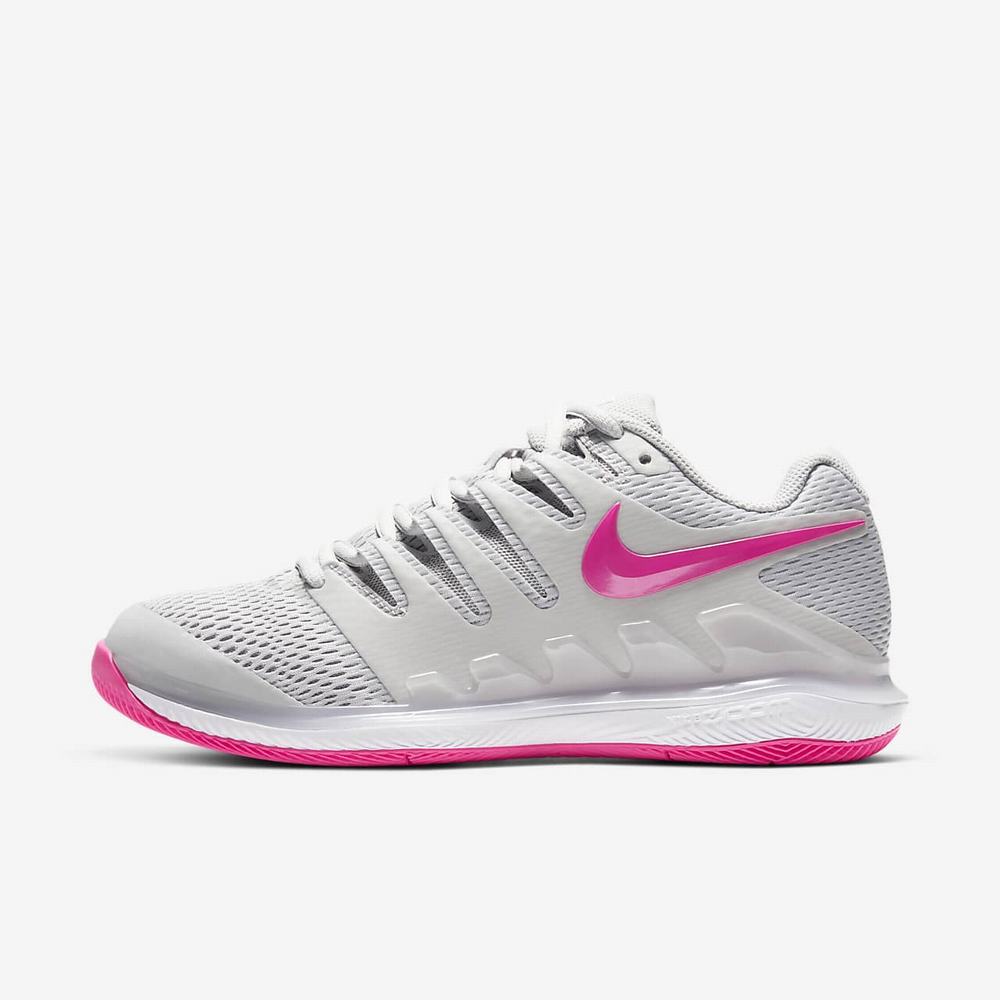 Chaussure De Tennis Nike NikeCourt Air Zoom Vapor X Grise 9806-423 Grey Fog/White/Pink Blast Femme | GJZ-20281161